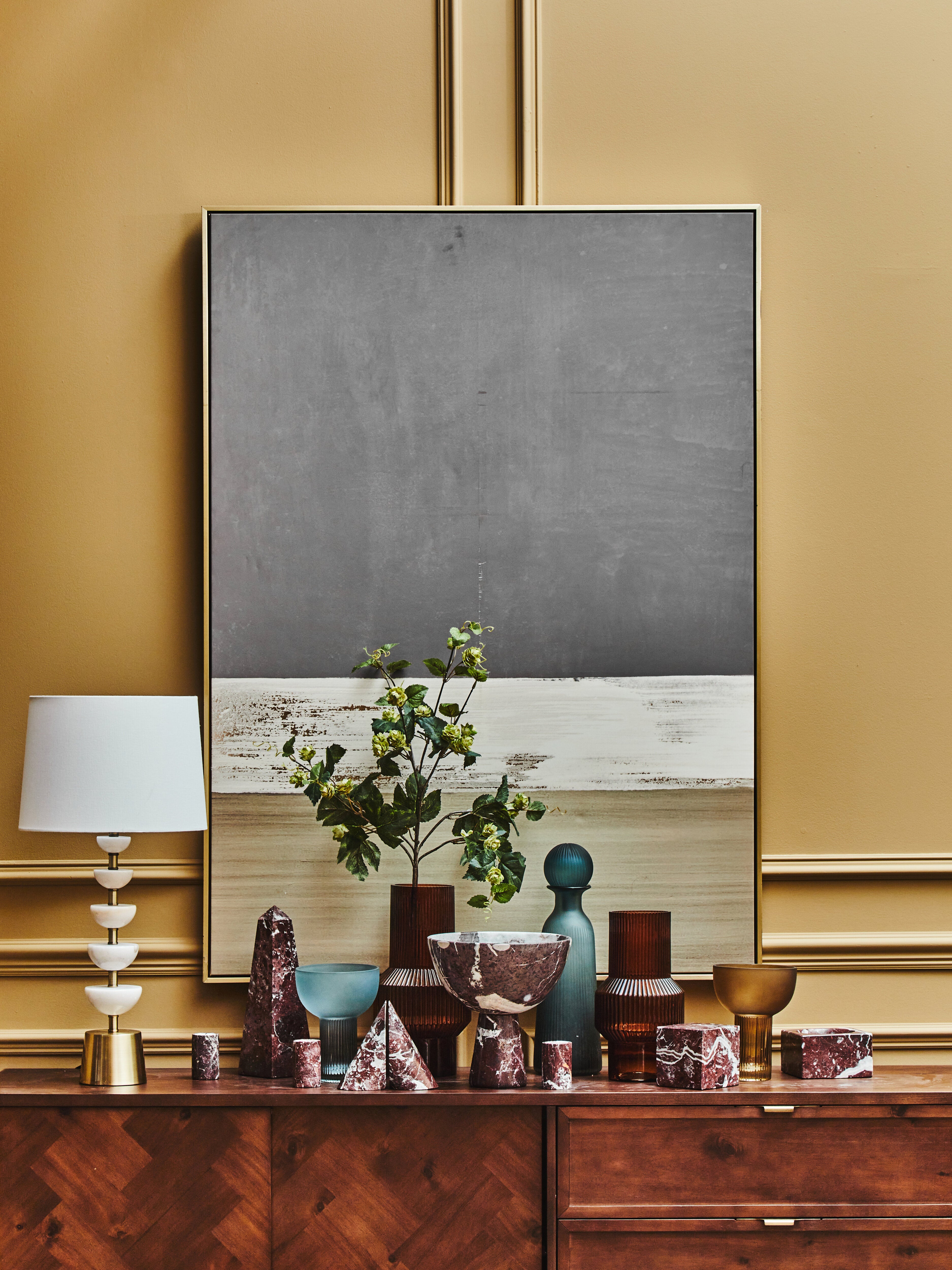 Bonnie White Marble & Gold Table Lamp